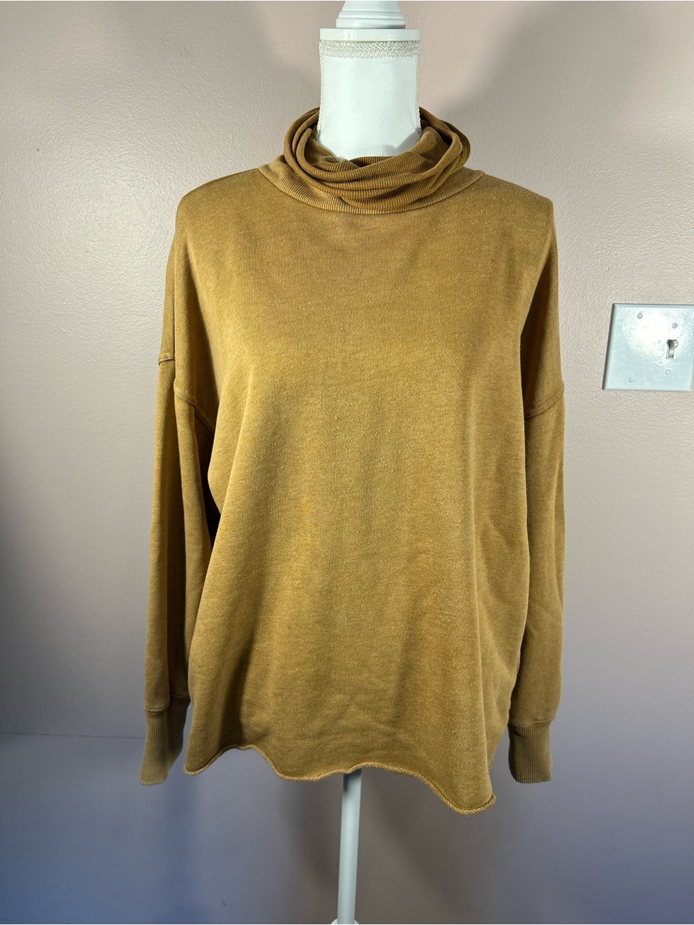 aerie Ochre Cowl Neck Sweater